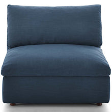 Load image into Gallery viewer, Down Filled Overstuffed Armless Chair In Azure