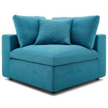 Load image into Gallery viewer, Down Filled Overstuffed 6 Pc Sofa Sectional In Teal