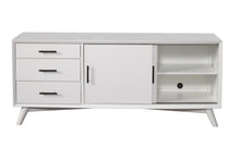 Load image into Gallery viewer, Mid-century modern white large tv stand