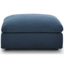 Load image into Gallery viewer, Copy of Down Filled Overstuffed Ottoman In Azure