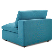 Load image into Gallery viewer, Down Filled Overstuffed Armless Chair In Teal