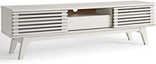 Load image into Gallery viewer, White Slated Large Tv Stand