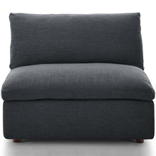 Load image into Gallery viewer, Down Filled Overstuffed Armless Chair in Gray