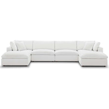 Load image into Gallery viewer, Down Filled Overstuffed 6 Pc Sofa Sectional In White