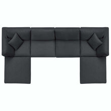 Load image into Gallery viewer, Down Filled Overstuffed Ottoman In Gray