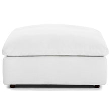 Load image into Gallery viewer, Down Filled Overstuffed Ottoman In White