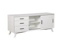 Load image into Gallery viewer, Mid-century modern white large tv stand