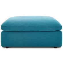 Load image into Gallery viewer, Down Filled Overstuffed Ottoman In Teal
