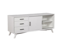 Load image into Gallery viewer, Mid-century modern white large tv stand