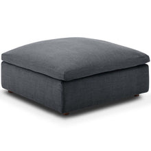 Load image into Gallery viewer, Down Filled Overstuffed Ottoman In Gray