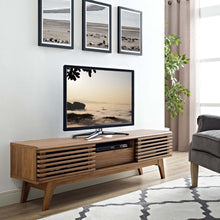 Load image into Gallery viewer, Walnut Slated Large Tv Stand