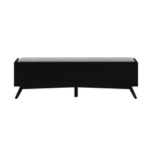 Load image into Gallery viewer, Mid-century modern black storage bench