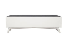 Load image into Gallery viewer, Mid-century modern white storage bench
