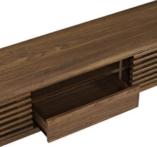 Load image into Gallery viewer, Walnut Slated Large Tv Stand