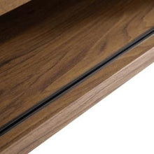 Load image into Gallery viewer, Walnut Slated Small 2 Door Tv Stand