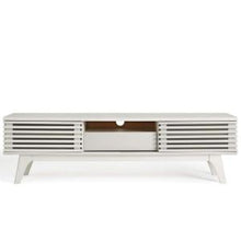 Load image into Gallery viewer, White Slated Large Tv Stand