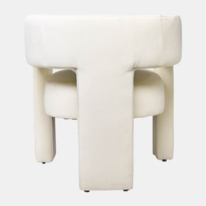 Rounded T back arm chair