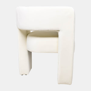 Rounded T back arm chair