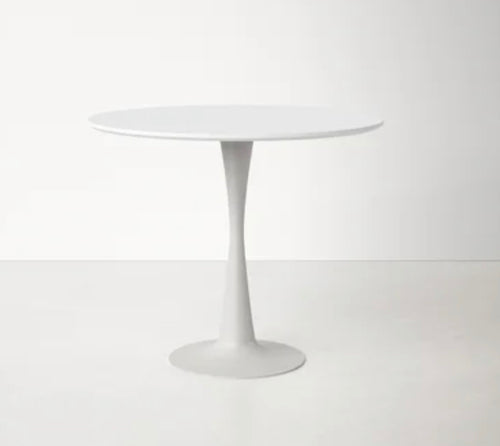 Round white bistro table