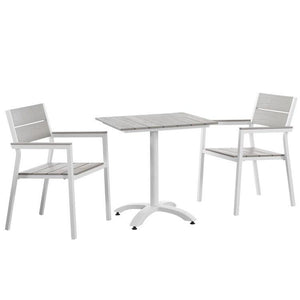 David 28” White Outdoor Table