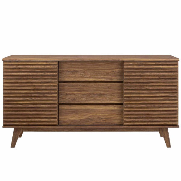 Walnut slatted buffet