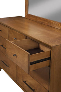 Mid-century modern acorn 7 drawer dresser