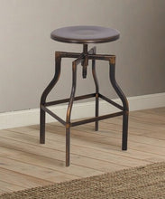 Load image into Gallery viewer, Antique copper swivel stool