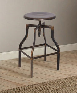 Antique copper swivel stool