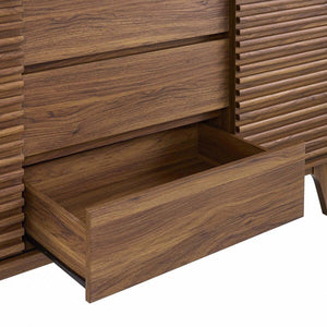 Walnut slatted buffet