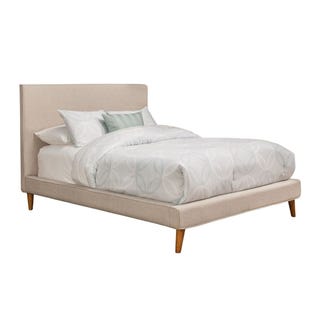 Britney Light Gray California King Platform bed