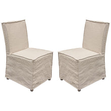 Load image into Gallery viewer, Linen slipcover dining chair (set of 2)