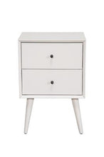 Load image into Gallery viewer, Mid-century modern white nightstand