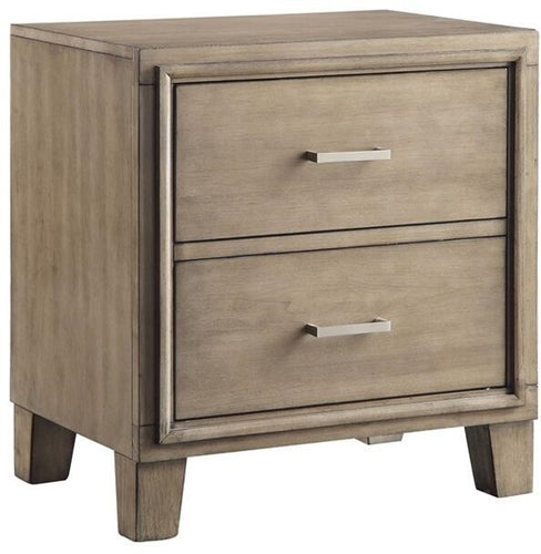 Gray 2-drawer night stand