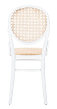 Load image into Gallery viewer, Cane woven round dining chair in white natural, Set of 2