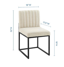 Load image into Gallery viewer, Vertical channel dining chair, beige