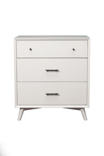 Load image into Gallery viewer, Mid-century modern white 3 drawer chest