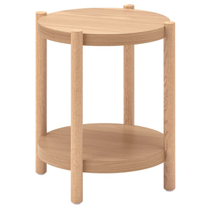 Oak finish round table