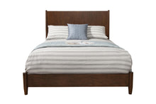 Load image into Gallery viewer, Mid-century modern walnut full size bed frame