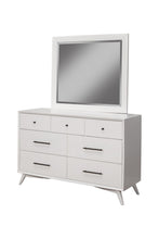 Load image into Gallery viewer, Mid-century modern white 7 drawer dresser