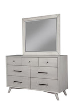 Load image into Gallery viewer, Mid-century modern washed gray 7 drawer dresser