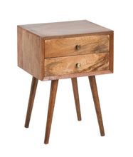 Load image into Gallery viewer, 2 drawer Mid-century nightstand