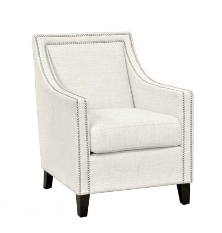 Cream nailhead arm chair