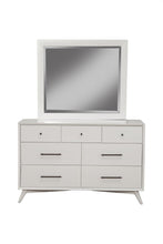 Load image into Gallery viewer, Mid-century modern white 7 drawer dresser