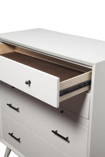 Load image into Gallery viewer, Mid-century modern white 4 drawer chest