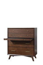 Load image into Gallery viewer, Mid-century modern walnut 4 drawer chest