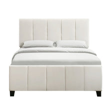 Load image into Gallery viewer, Vertical channeled king bed, ivory