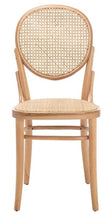 Load image into Gallery viewer, Cane woven round dining chair in natural, Set of 2