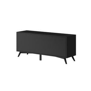 Mid-century modern black large tv stand