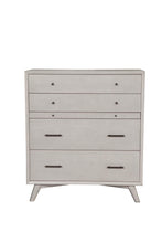 Load image into Gallery viewer, Mid-century modern washed gray 4 drawer chest