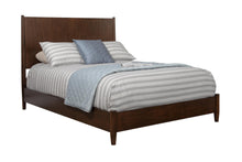 Load image into Gallery viewer, Mid-century modern walnut standard king bed frame